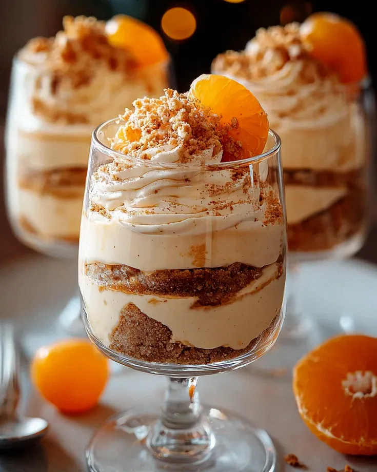 Vanillesauce-Mousse mit Spekulatius-Creme und Mandarinen – Schritt 1