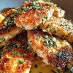 Zitronen Parmesan Pfannenhähnchen