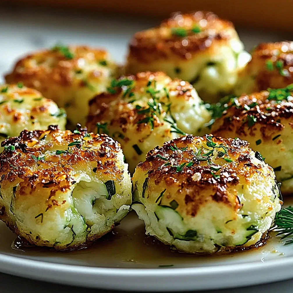 Zucchini Feta Bällchen Einfach und Schnell